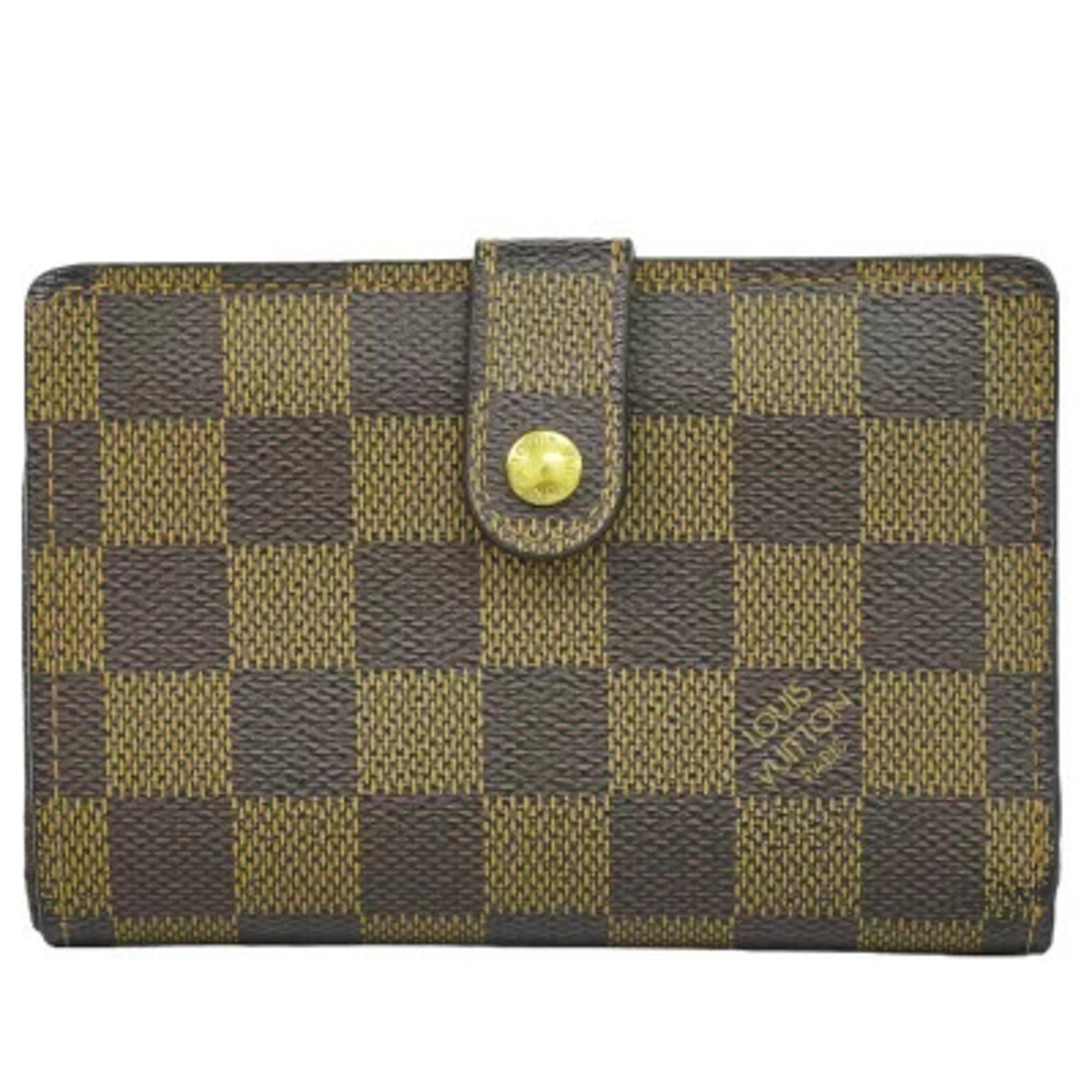 Louis Vuitton LV Portefeuille Viennois Damier Ebene Brown folding wallet brown